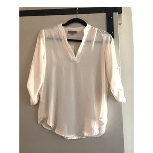 Harper Women's three quarter sleeve white blouse